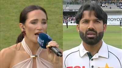 Watch: English singer Laura Wright performs Pakistan's national anthem ahead of 1st Test against England