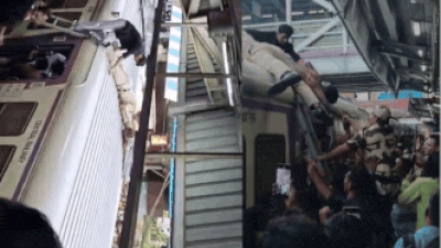 Watch: Mumbai local roof ride ends in burn injuries after man touches overhead electrical wire