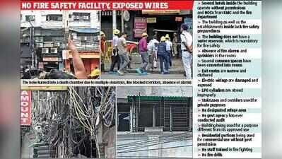 The anatomy of a tragedy: Nine hotels share space with offices, homes in one building