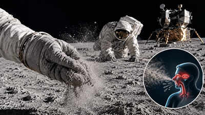 Apollo astronauts said moon dust smelled like burnt gunpowder; one breathed it in and developed sneezing, watery eyes and “Lunar Hay Fever”