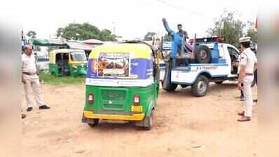 Day after rampage, police raze app‑based vehicles’ ‘illegal’ stand