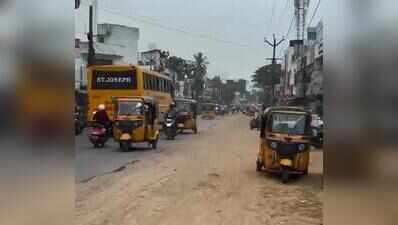 Tambaram metro water work leaves camp rd stretch riddled with potholes
