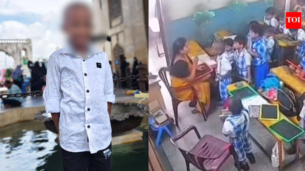 UKG student dies after teacher slaps him for incomplete homework at Vizag  school | Vijayawada News - The Times of India