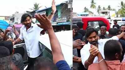 Dhanush surprises fans during ‘Om’ shoot; wins their hearts with his sweet interactions at Jawadhu Hills