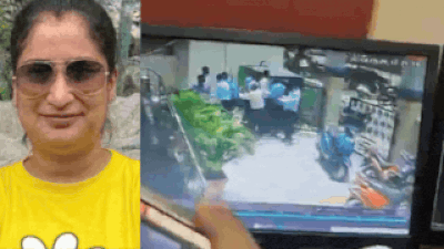 Moment when clerk shoots wife dead; panic erupts outside Lucknow bank