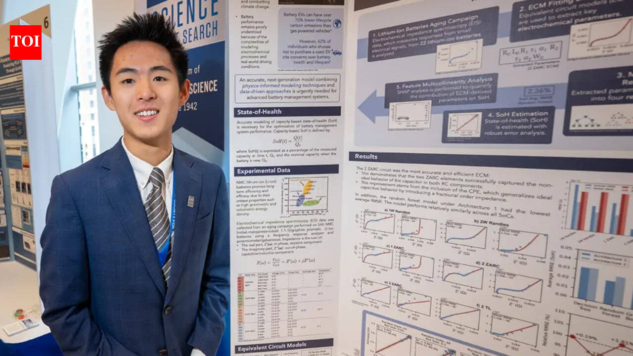 Meet Colin Jie Chu: The 18-year-old California student who built an AI model to predict when EV batteries are wearing out