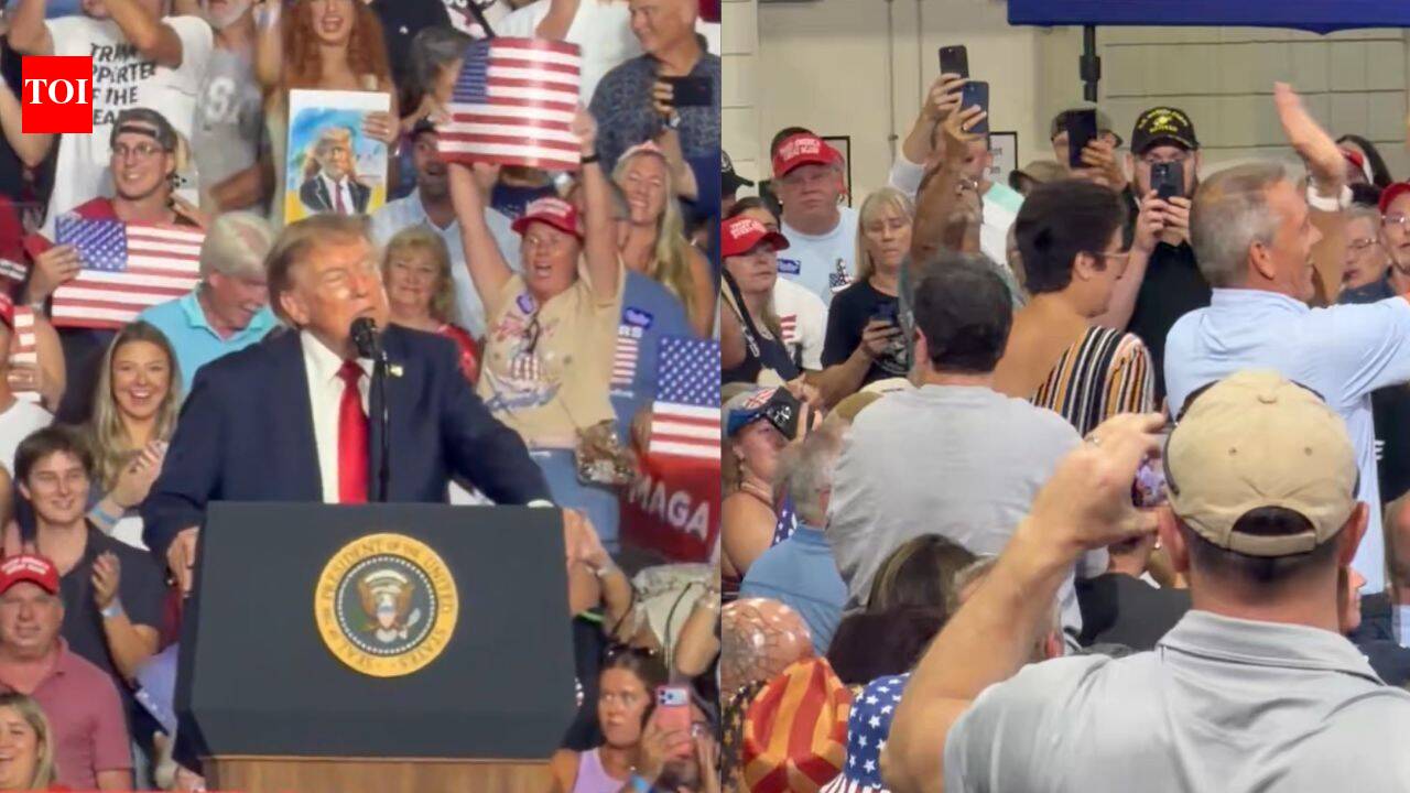 ‘Mom is voting for us’: Trump quips as protester disrupts South Carolina rally for Darline Graham
