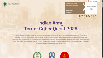 Indian Army Terrier Cyber Quest 2026 hackathon registration begins: Check who can apply and key details
