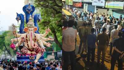 Ganpati idol falls during procession in Mumbai; 2 dead, 5 injured