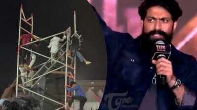 Two students injured in a mishap at Yash’s ‘Toxic’ pre-release event: Sound setup collapses at Hyderabad venue