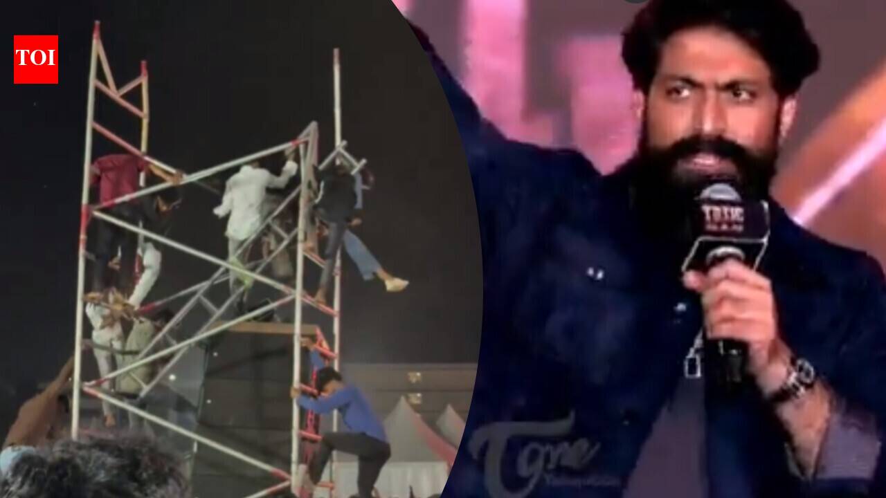 Two students injured in a mishap at Yash’s ‘Toxic’ pre-release event: Sound setup collapses at Hyderabad venue