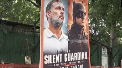 ‘Silent guardian’: Rahul Gandhi cast as ‘real-life batman’ in posters outside Congress HQ