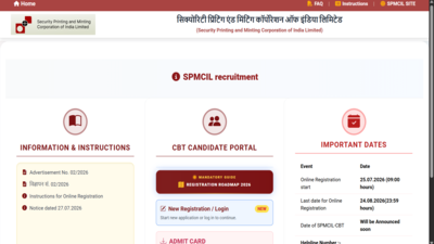 SPMCIL recruitment 2026: Registration ends tomorrow for Deputy Manager, Assistant Manager posts; check how to apply