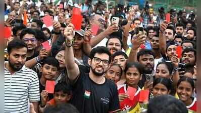 Protesters show ‘red card’ to BMC action on Bandra’s Neville D’Souza Football Ground in Mumbai