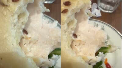 ‘Is that a worm?’ Diner finds live worm in sandwich at very popular Gurugram restaurant; video goes viral