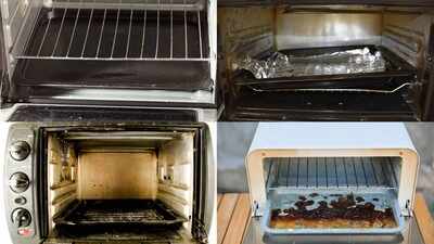 How to remove baked-on grease from a toaster oven without using harsh chemicals