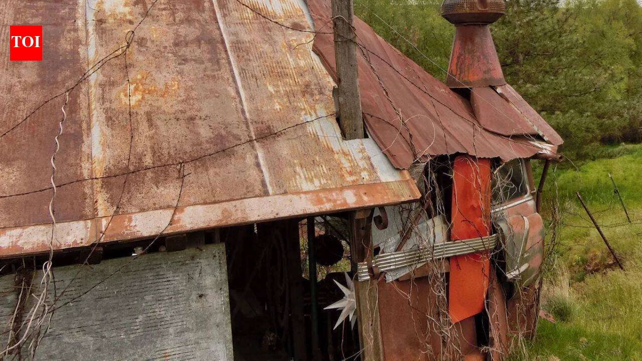A newlywed Washington couple turned scrap metal and old car parts into a Junk Castle that cost them just $500