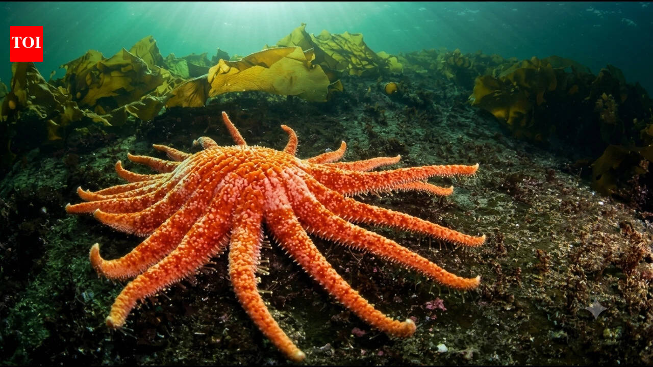 Washington releases 20 lab-raised sunflower stars to restore kelp forests