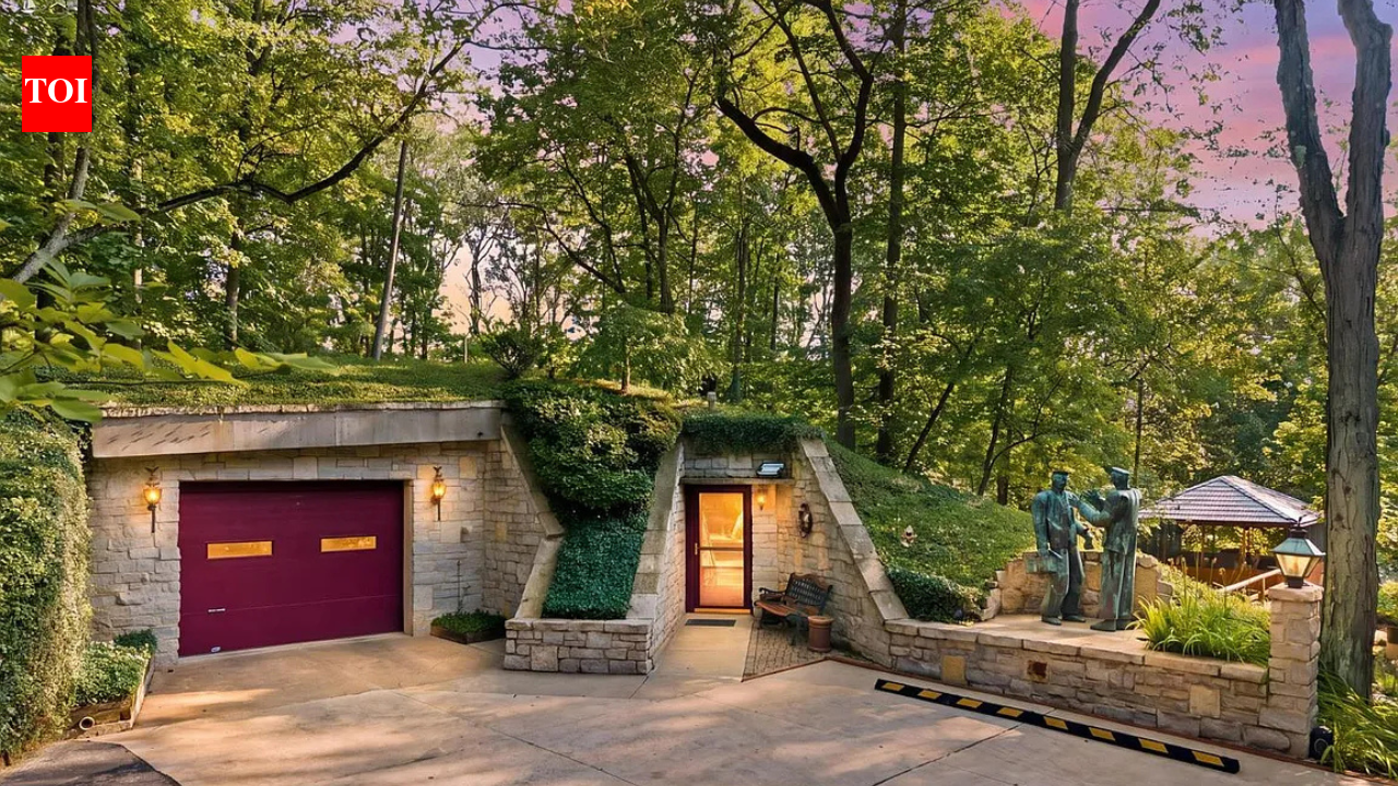 Ohio home built entirely underground hits the market for $850,000 with a grass-covered roof