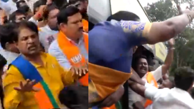 Valmiki scam protest: BJP leaders Vijayendra, R Ashoka and others detained during march to Vidhana Soudha