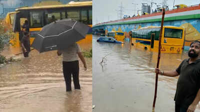 ‘Have the kids reached home?’ Rain leaves school buses stranded for hours across Gurgaon
