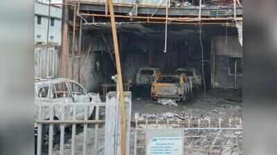 23 cars gutted in morning blaze at Birati service centre