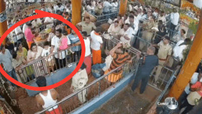 CCTV shows BJP MLA's daughter slapping cop at Karnataka temple