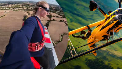 Sydney Sweeney tells Tom Cruise to 'watch out' as she NAILS 'Mission: Impossible' style airplane stunt - WATCH