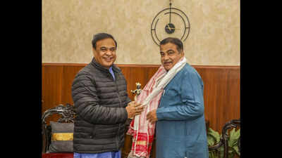 Assam: CM Himanta meets Nitin Gadkari, seeks flood-resilient highways, restoration of damaged roads