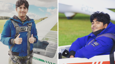 He can fly a plane without an engine but cannot drive a car yet: Meet the 14-year-old Chennai boy who became Asia’s youngest solo glider pilot
