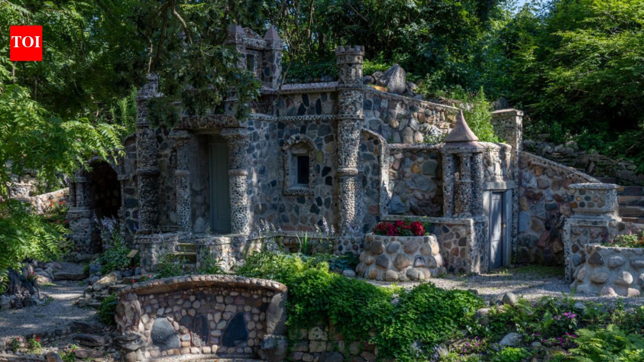 In 1932, an Ohio worker lost his job and began building a rock garden; he spent 12 and his wife...