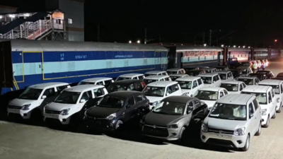 Pollachi Junction railway station receives its first automobile freight train service
