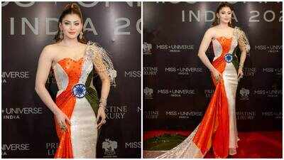 Urvashi Rautela faces backlash over Tiranga-inspired gown at Miss Universe India, defends her look: ‘It is a theatrical, high-fashion homage’