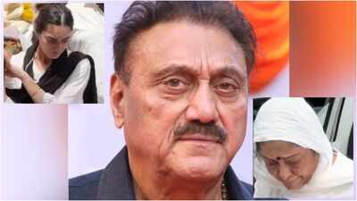 Karishma Kohli carries father Kuku Kohli's mortal remains, Aruna Irani breaks down at funeral; heartbreaking visuals went viral