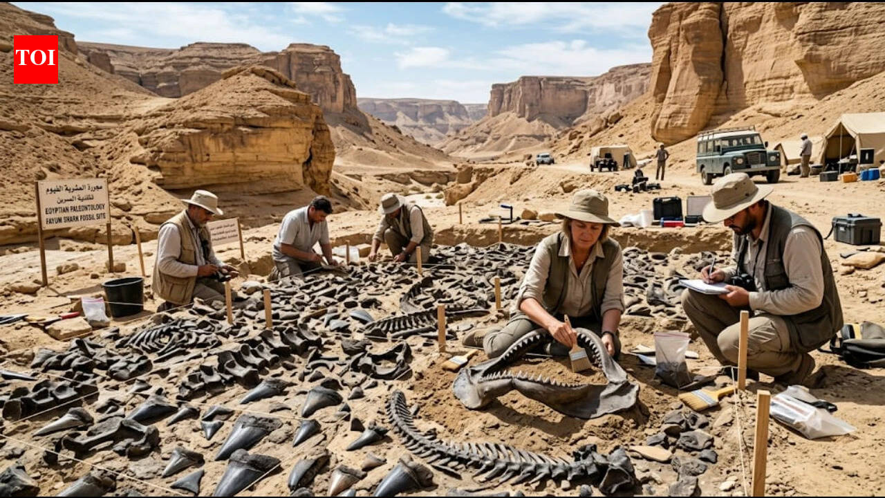 14 fossilised teeth from Egypt reveal five extinct ancient shark species