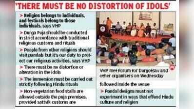 Festivals belong to those who follow the faith: VHP to puja organisers