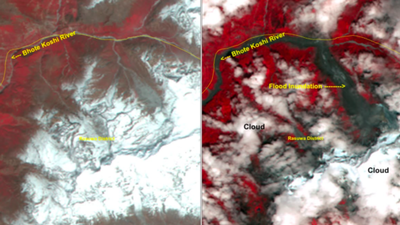 NRSC-ISRO images point to glacier collapse behind Nepal flash floods