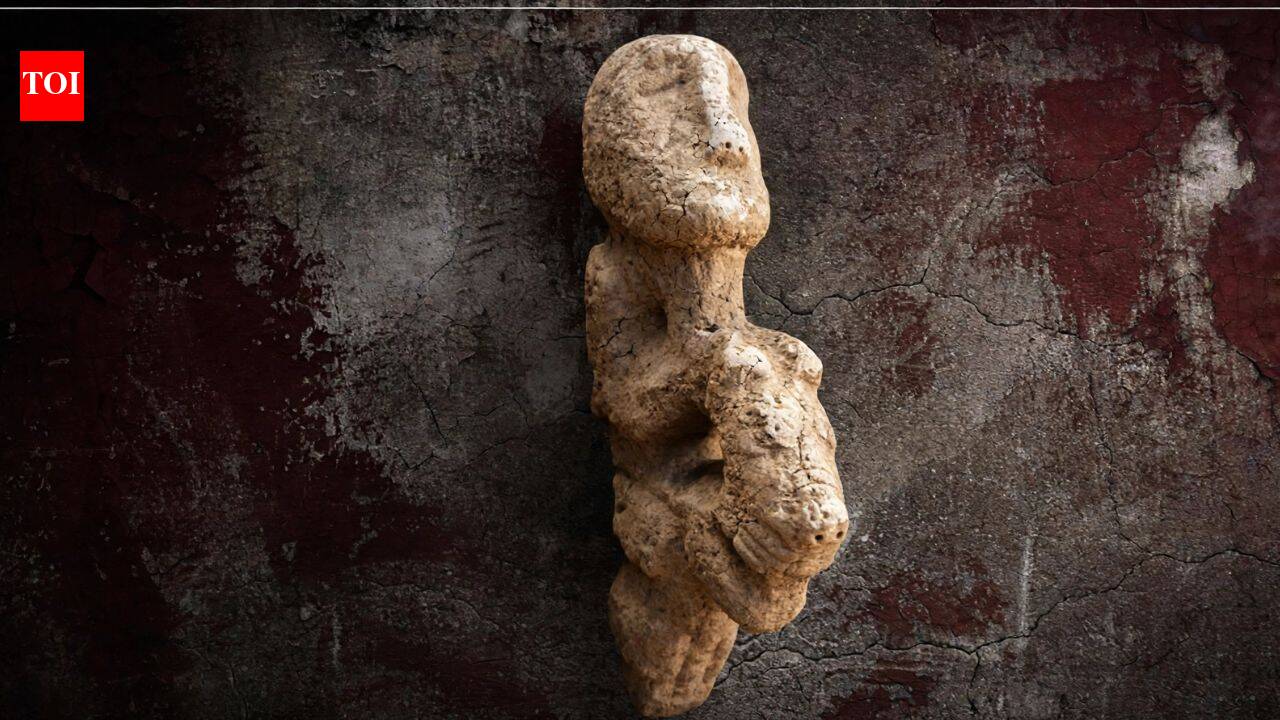11,000-year-old sculpture of human seated on a leopard found at Karahantepe in Türkiye