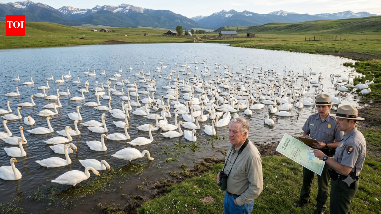 Montana landowner bought 2 mute swans, decades later flock of 120 threatened Yellowstone