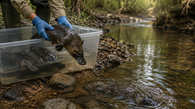 A severe drought forced Australian scientists to rescue platypuses and keep them in captivity for five months; after being returned to the wild, they rebuilt their home ranges and resumed normal movements within days