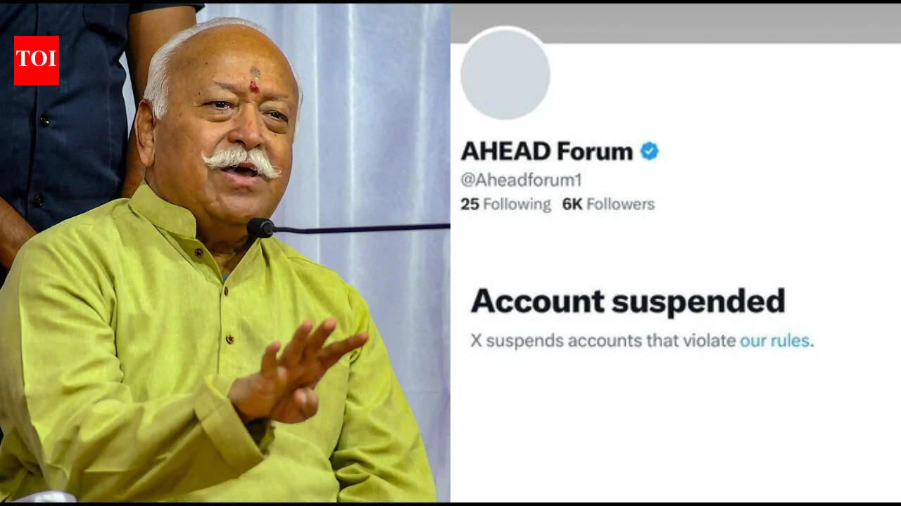 RSS Chief Mohan Bhagwat's US event organiser AHEAD’s X account suspended ahead of programme