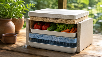 In 2022, MIT researchers built a 4-inch, 3-layer cooler using evaporation and insulation to keep food fresh without electricity