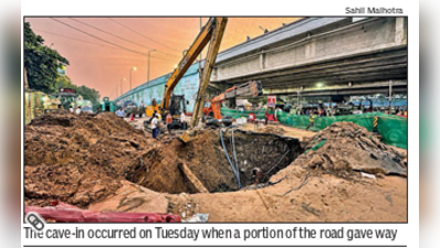 IFFCO Chowk cave-in repair starts, traffic diversion to continue for 5 days in Gurgaon