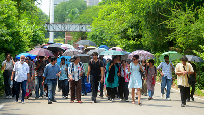 Freshers retrace North Campus' historic past