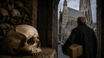 A young German tourist stole a human skull from Vienna’s cathedral catacombs and kept it for about 60 years; near the end of his life, he mailed it back with a confession