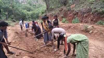 Tribals repair road themselves as project stalls in Andhra
