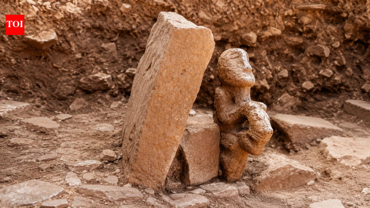 An 11,000-year-old statue of a human riding a leopard was found at Karahantepe