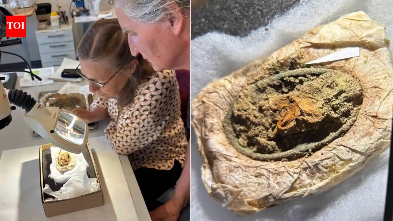 Viking woman’s clothes preserved by her jewellery for 1,300 years