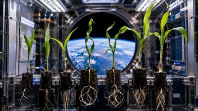 Nasa scientists grew corn seeds in space and found that microgravity changed how the seedlings’ roots and shoots grew