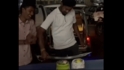 Three ambulance drivers arrested for cutting birthday cakes with machete near Pollachi